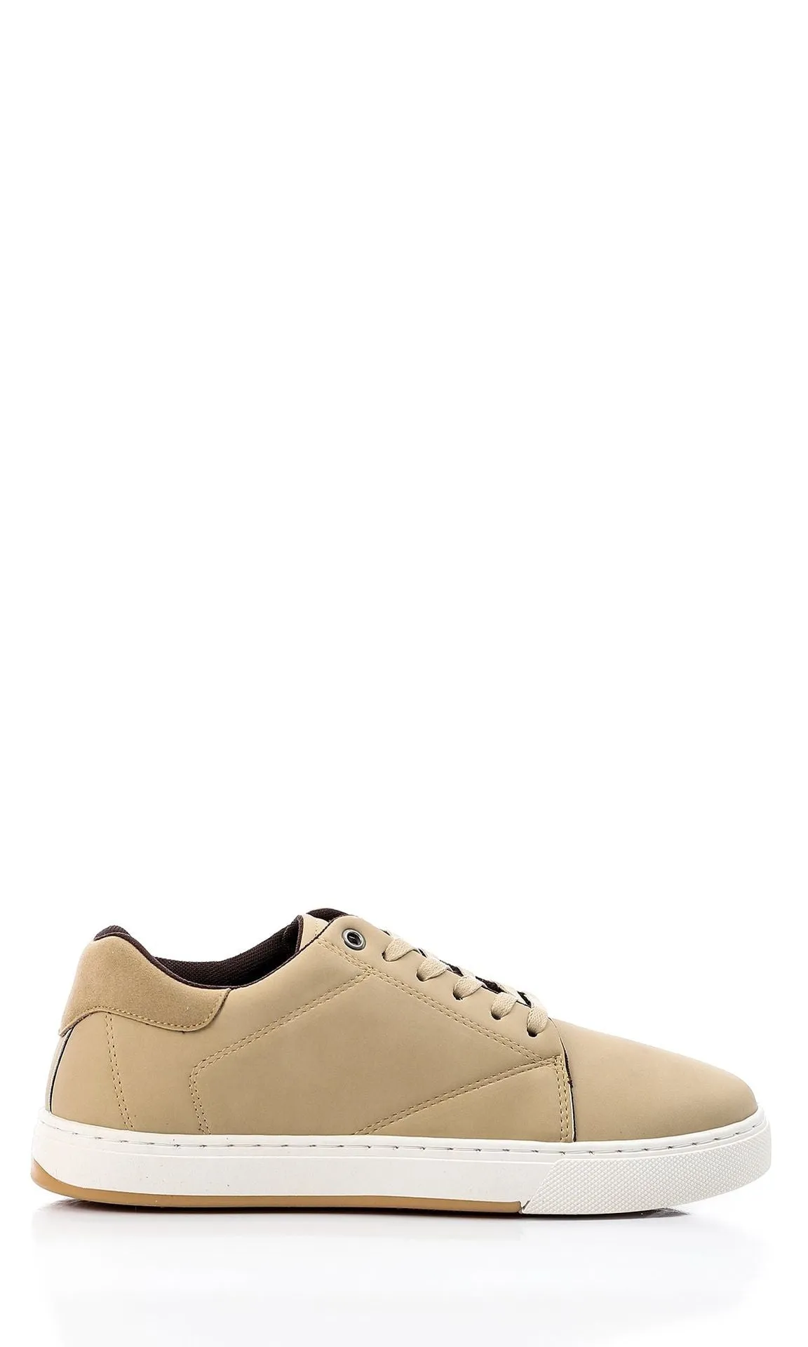 49901 Lace Up Leather Beige Casual Shoes