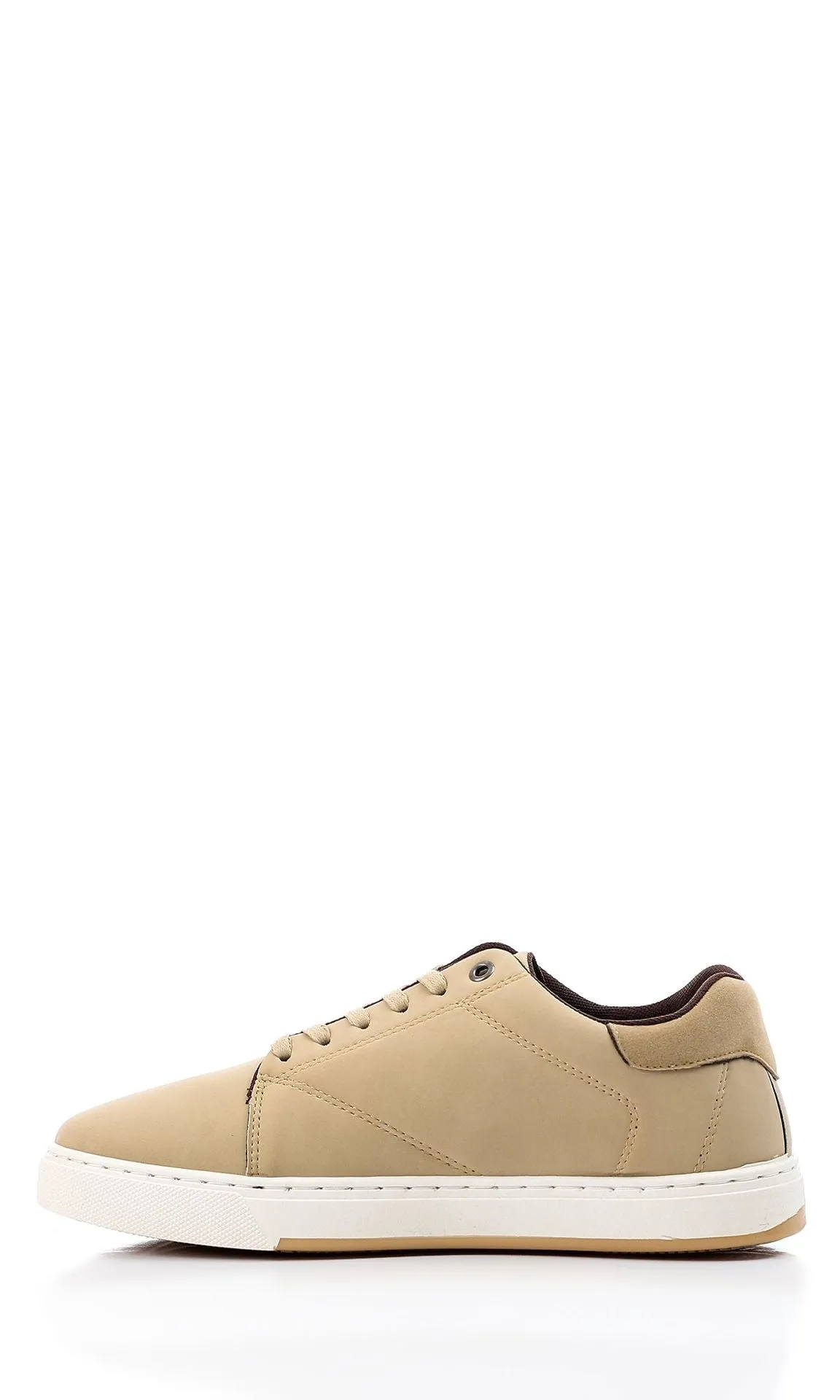 49901 Lace Up Leather Beige Casual Shoes