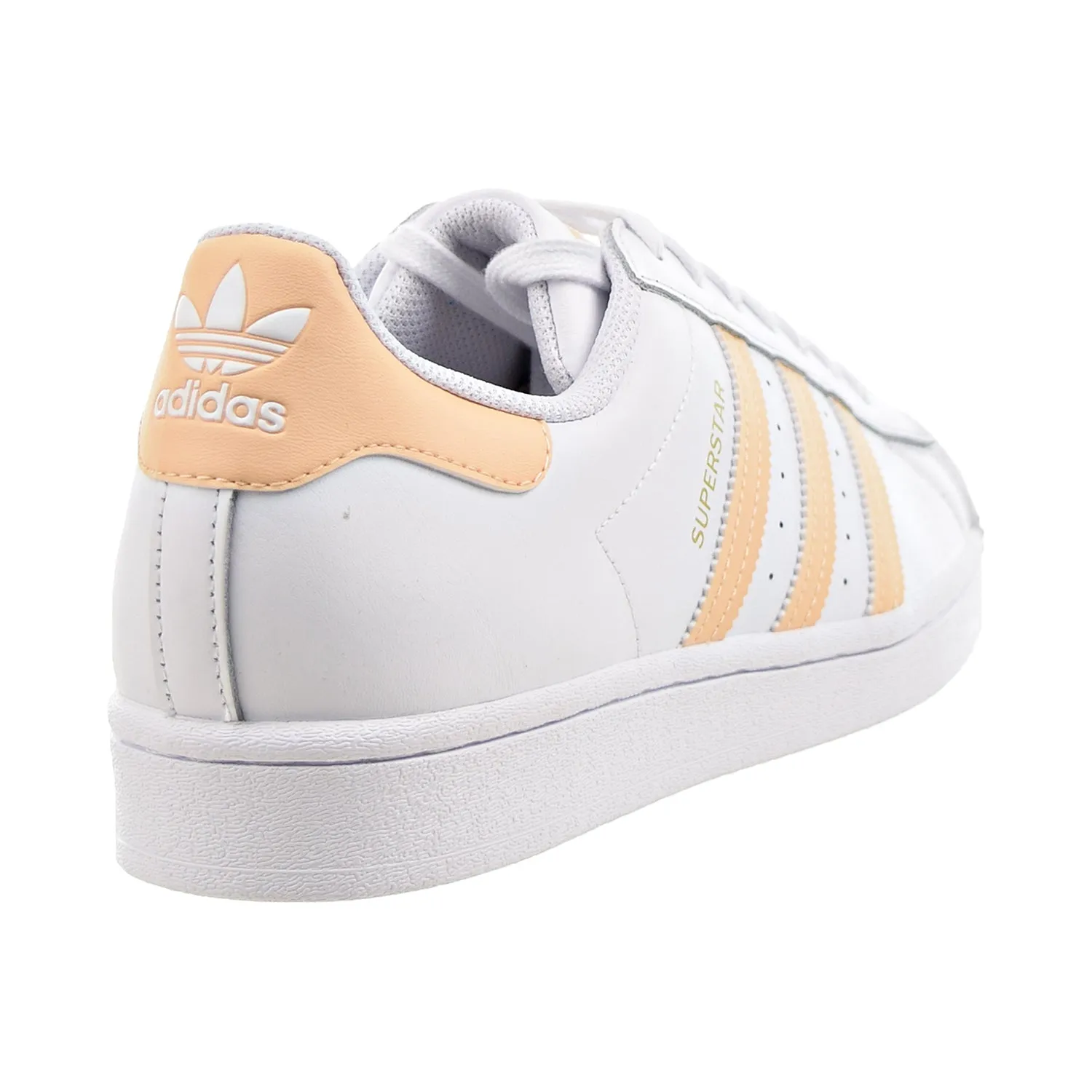 Adidas Superstar Men's Shoes Cloud White-Glow Orange