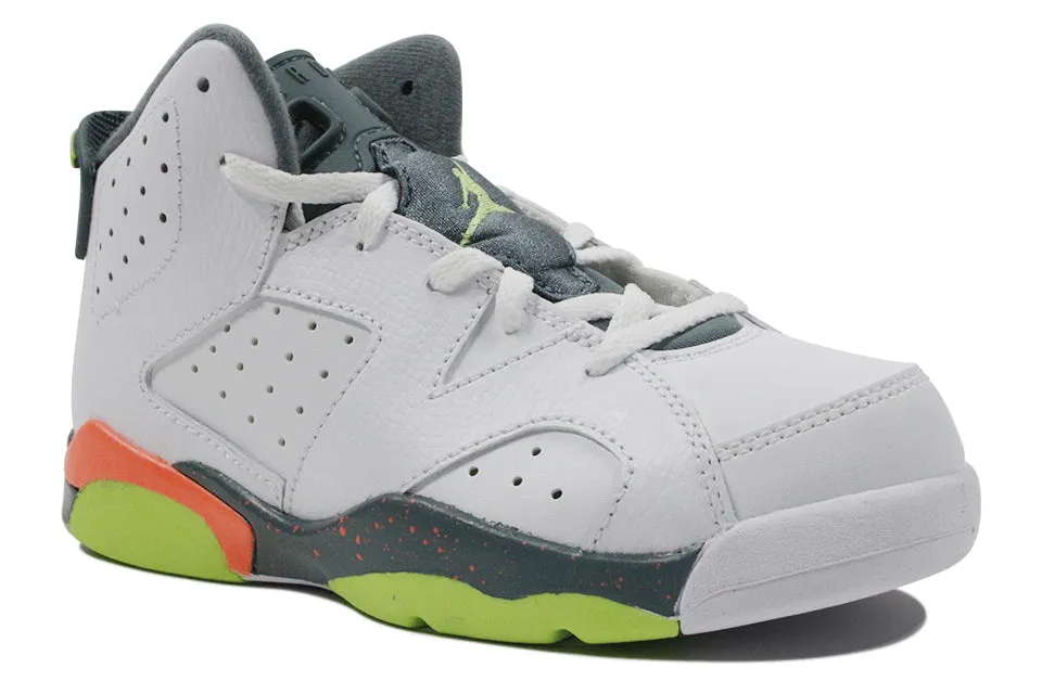 Air Jordan 6 Retro BP "White/Green/Hasta" (PS)