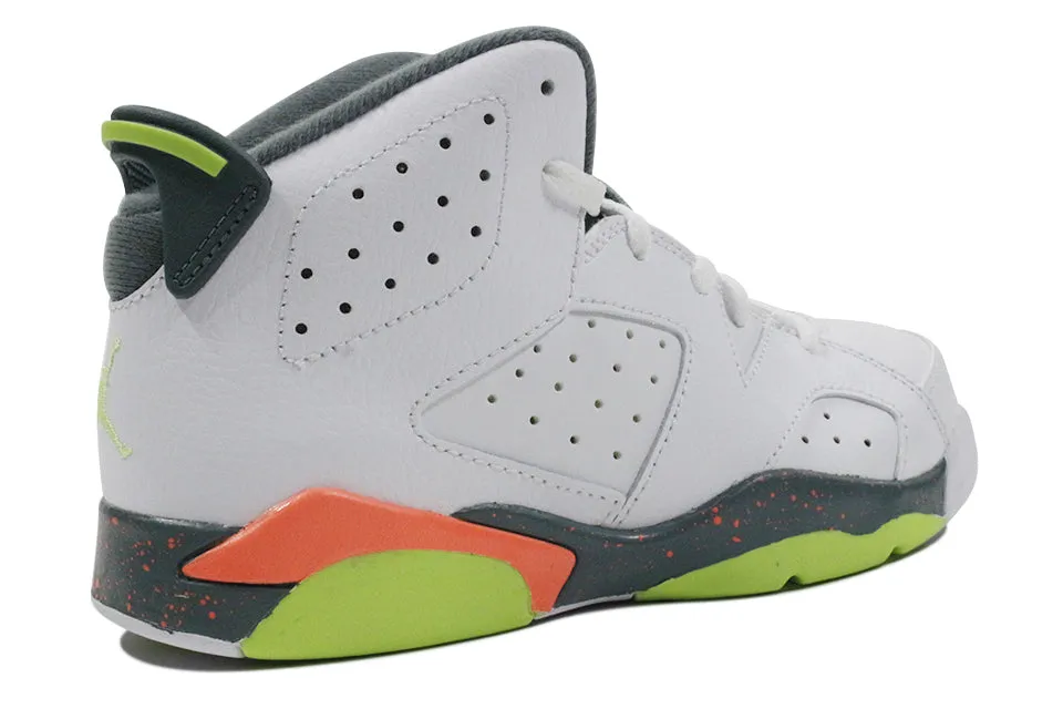 Air Jordan 6 Retro BP "White/Green/Hasta" (PS)