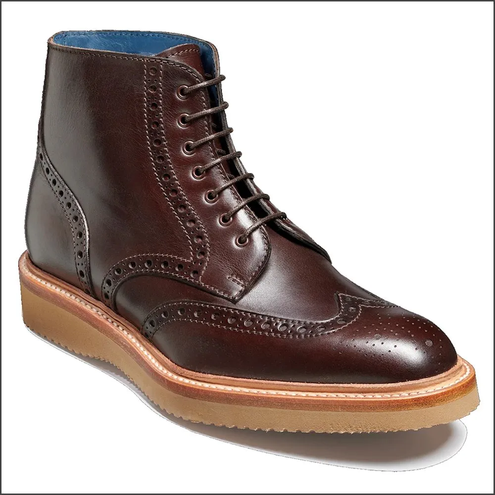 Barker Terry Chocolate Hand Painted Brogue Boot*