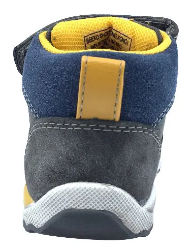 Beeko Crawford II Grey Bootie Suede Hook and Loop for Boy's