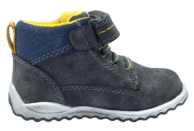 Beeko Crawford II Grey Bootie Suede Hook and Loop for Boy's