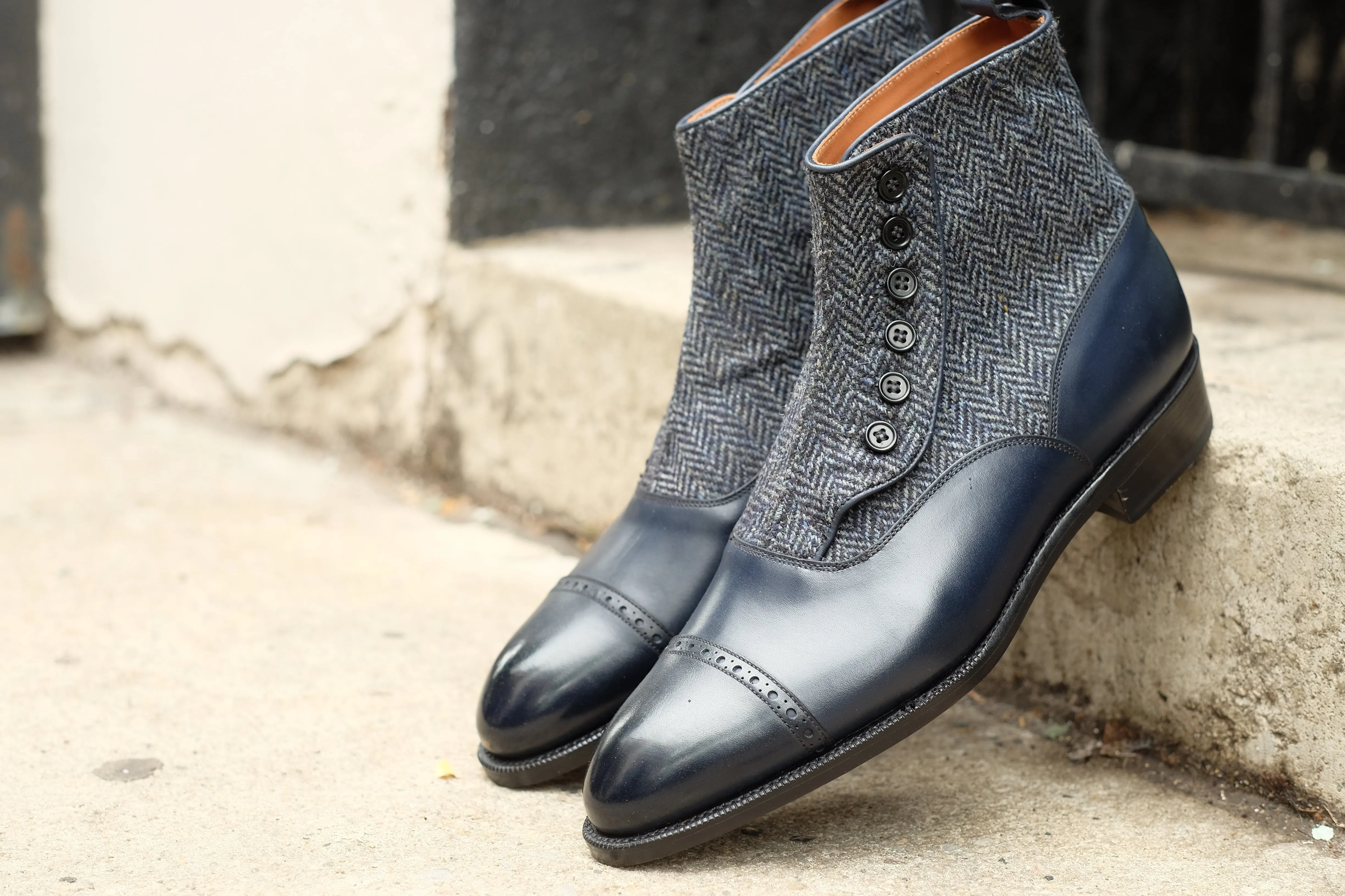 Carkeek II - Midnight Calf / Blue Tweed