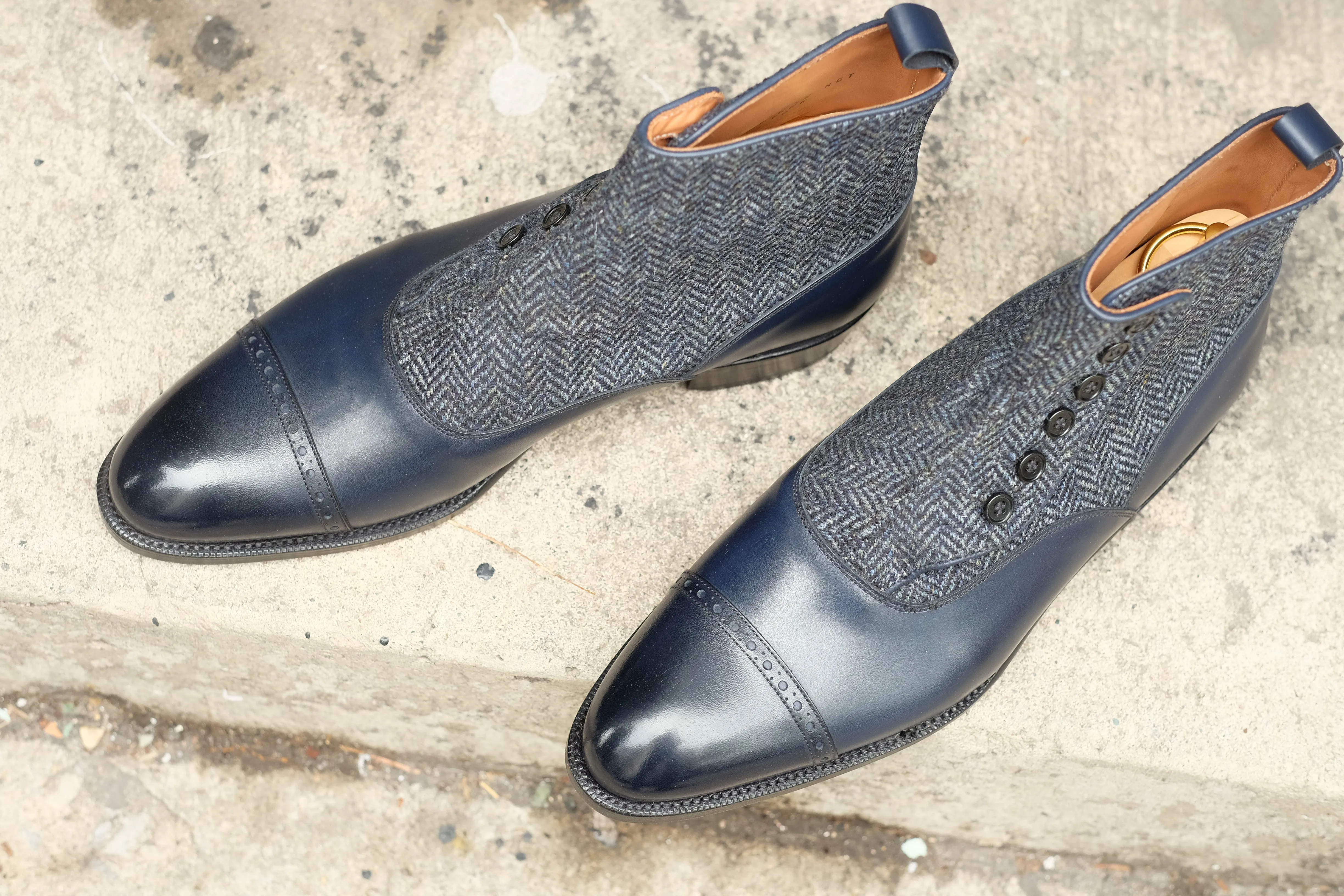 Carkeek II - Midnight Calf / Blue Tweed