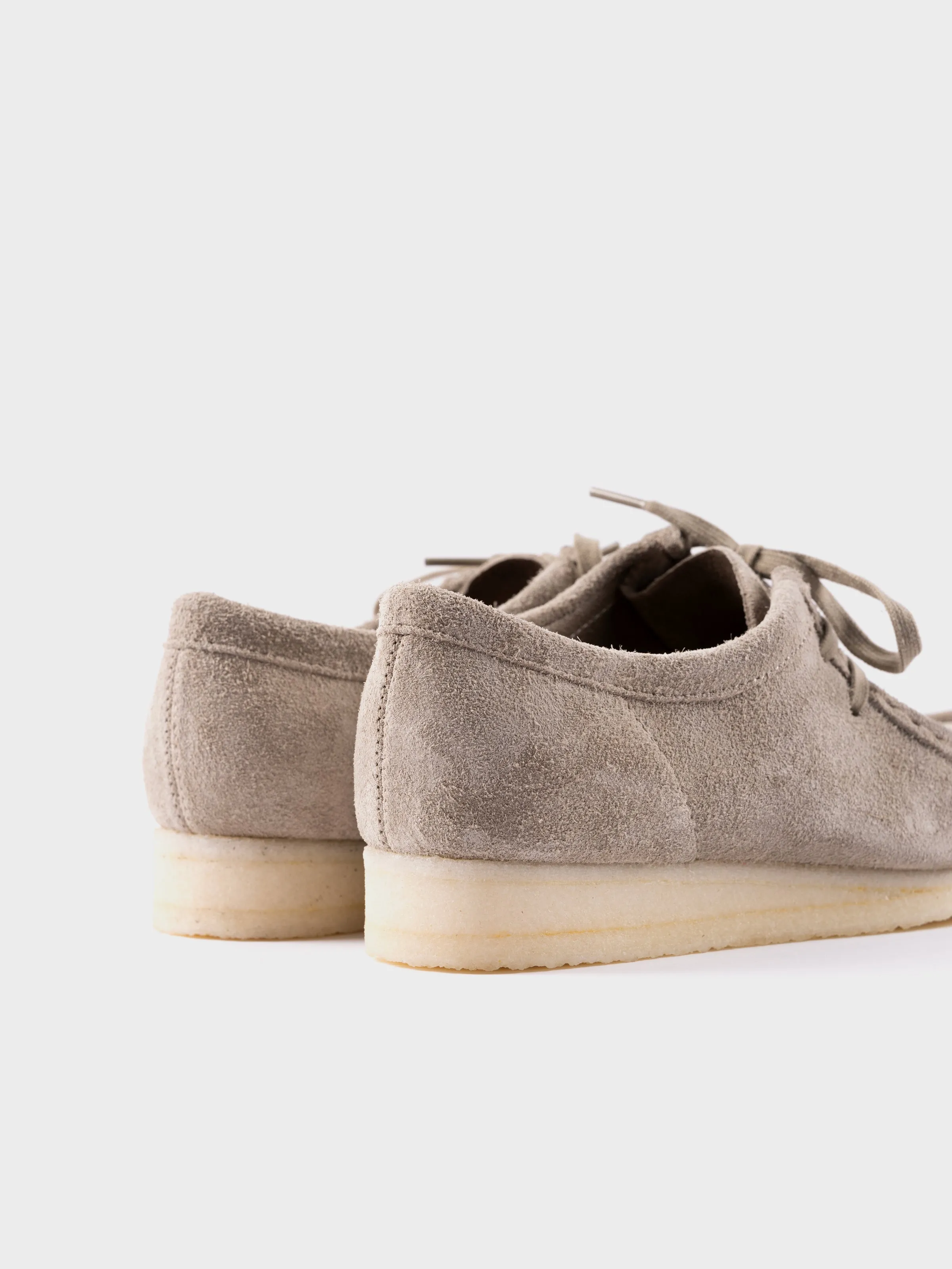 Clarks Originals Wallabee Boots - Pale Grey Suede