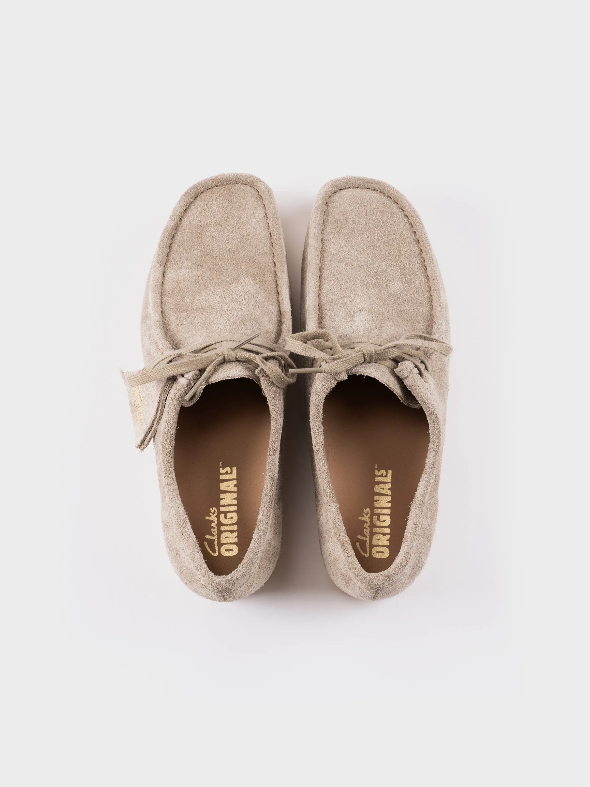 Clarks Originals Wallabee Boots - Pale Grey Suede