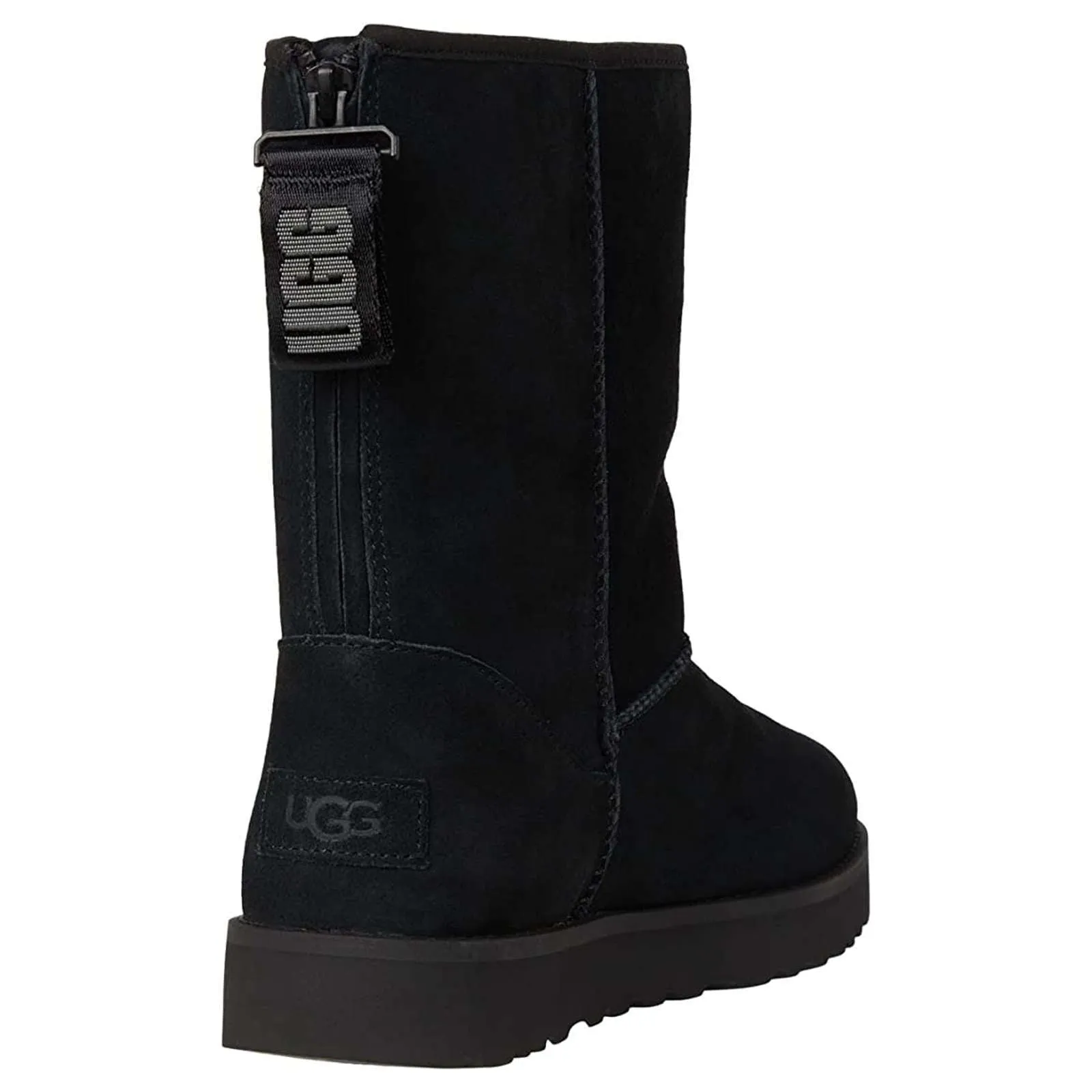 Classic Mini Logo Zip Sheepskin Women's Winter Boots