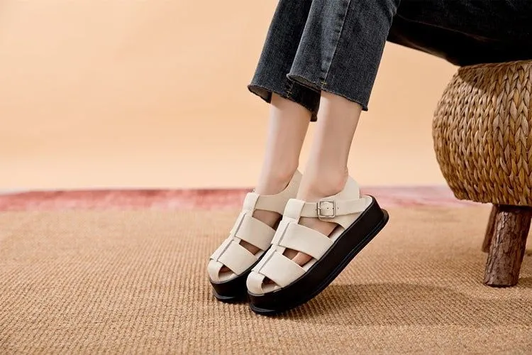 DB110 Women's Casual Shoes - Closed-toe Roman Sandals