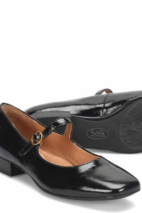 Elsey Strap Shoe - Black Patent