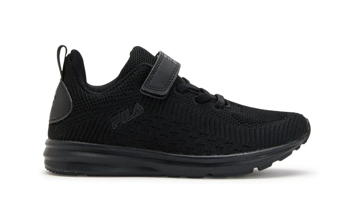 FILA KIDS CLASSIC V TRIPLE BLACK RUNNING SHOE