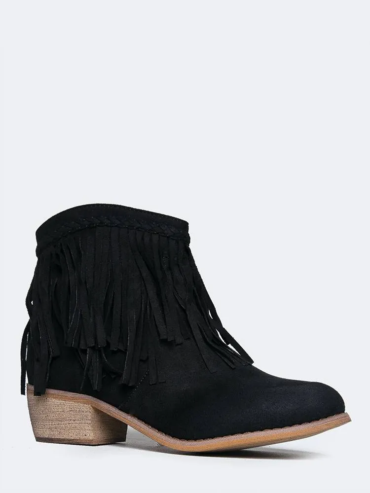 Fringe Ankle Bootie