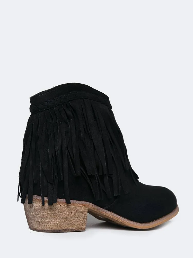 Fringe Ankle Bootie