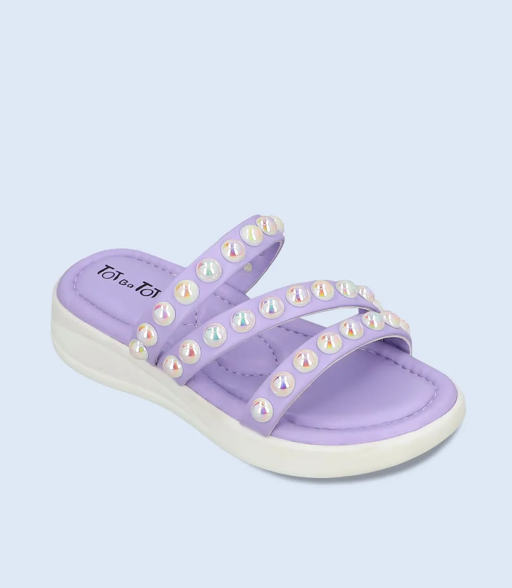 KG0106-LILAC-Girls Casual Slippers