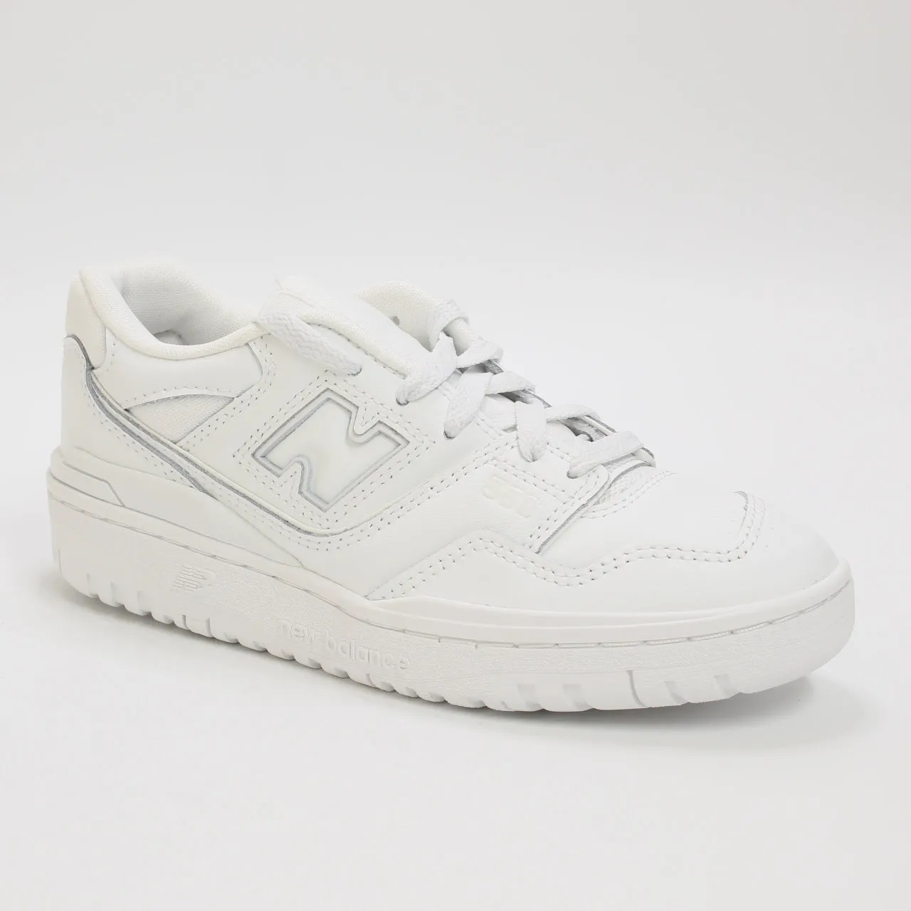 Kids New Balance BB550 Gs White Mono Trainers