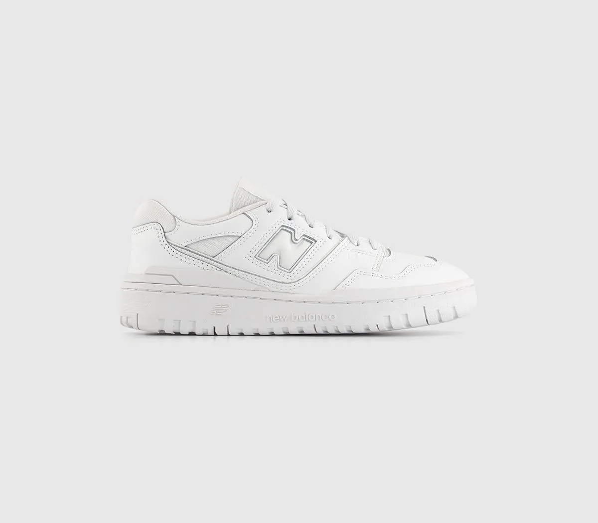 Kids New Balance BB550 Gs White Mono Trainers