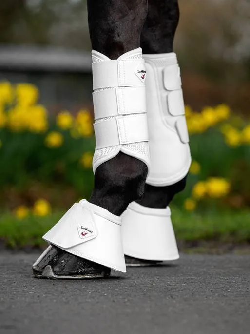 LeMieux Mesh Brushing Boots in White - Medium