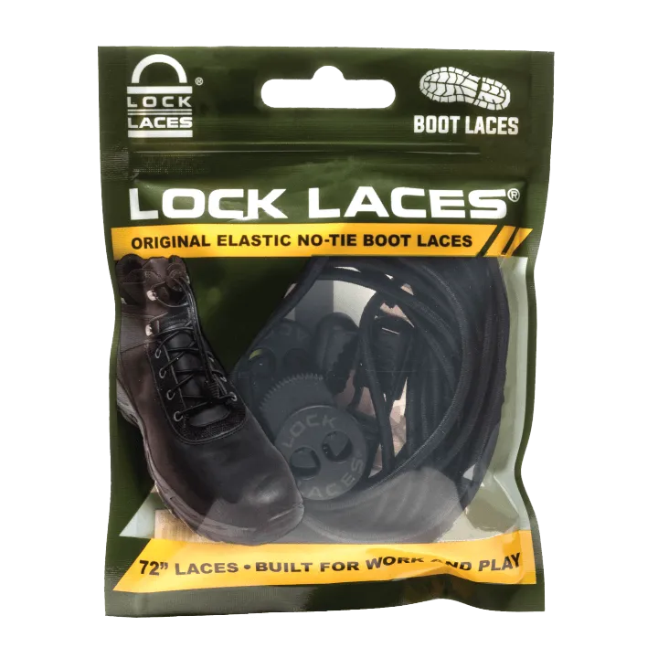 Lock Laces Boot Black