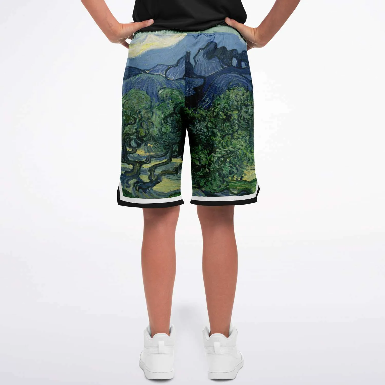 Midnight Moon Unisex Basketball Shorts