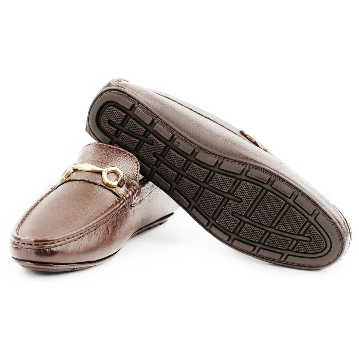 Modern Buckled Moccasins-Brown