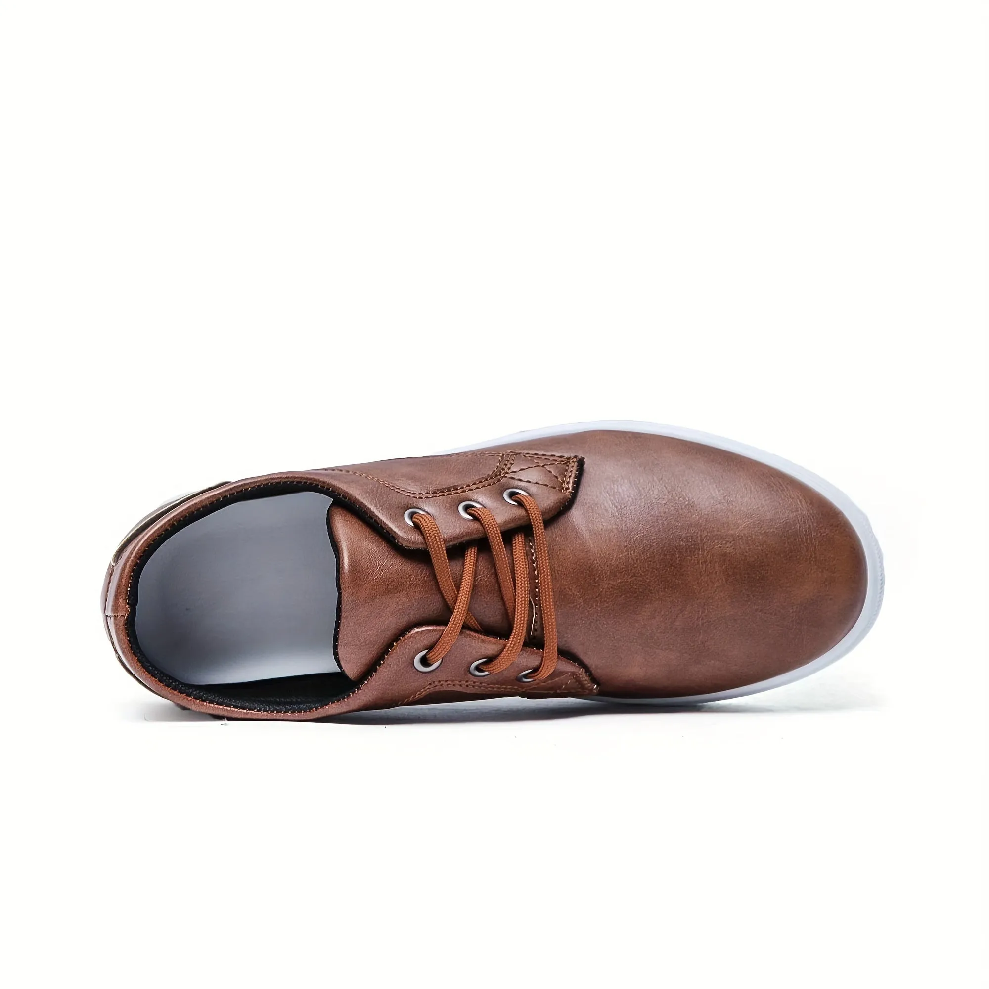 Modern Men's PU Leather Skate Shoes: Durable Design, Breathable Comfort, Enhanced Traction