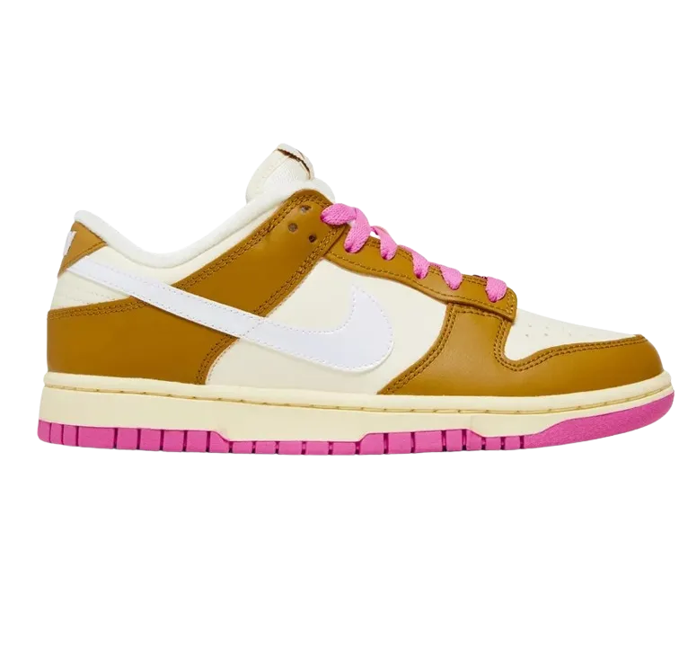 Nike Women's Dunk Low SE Shoes - Bronzine / Playful Pink / Alabaster / Coconut Milk