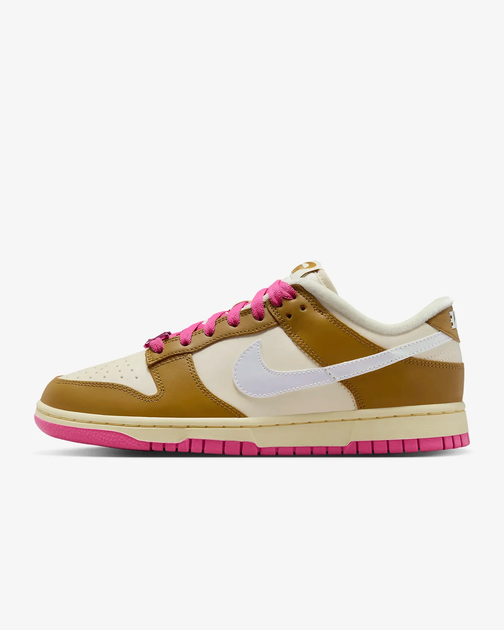 Nike Women's Dunk Low SE Shoes - Bronzine / Playful Pink / Alabaster / Coconut Milk