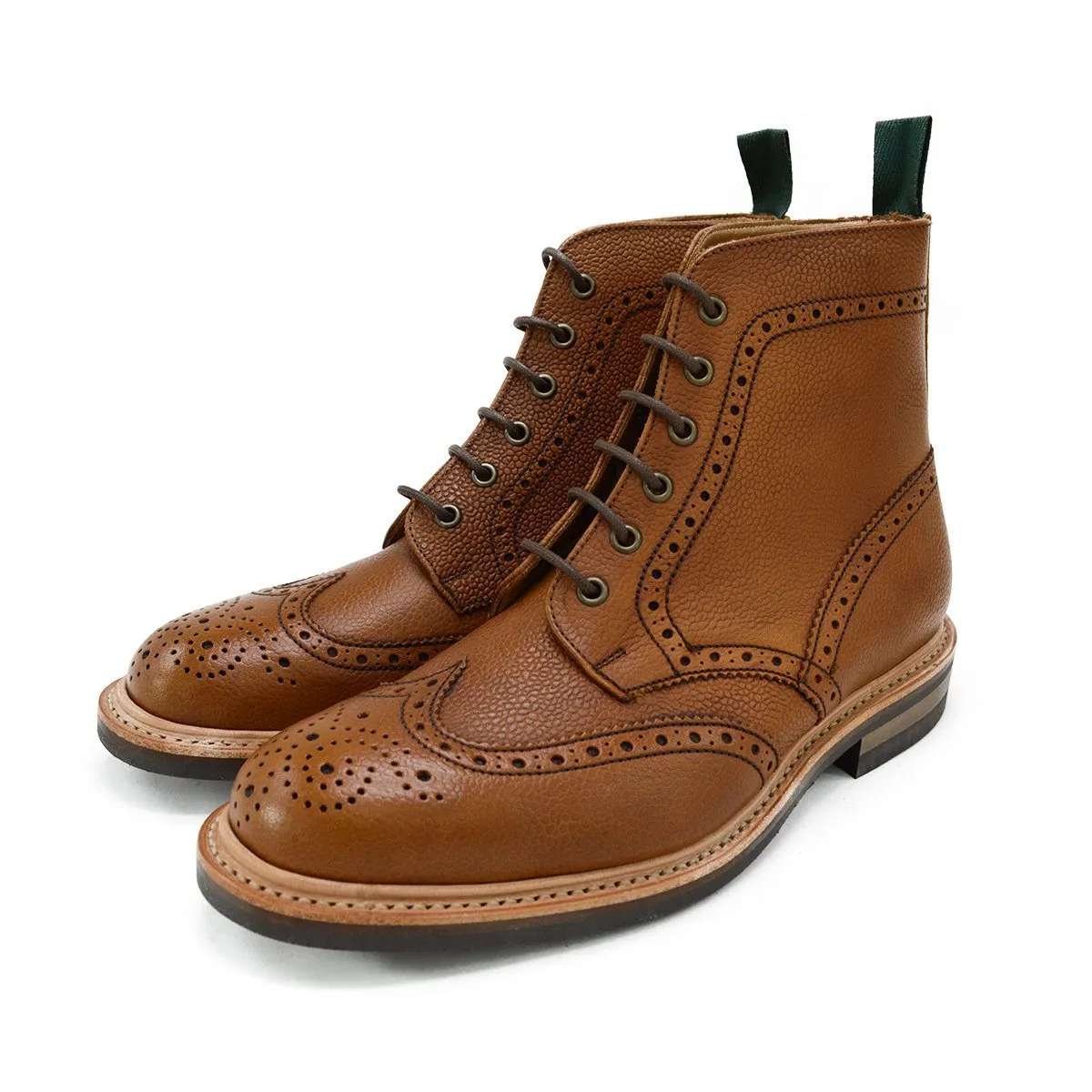 NPS HEATH Brogue Boots -Acorn Grain with Itshide Sole