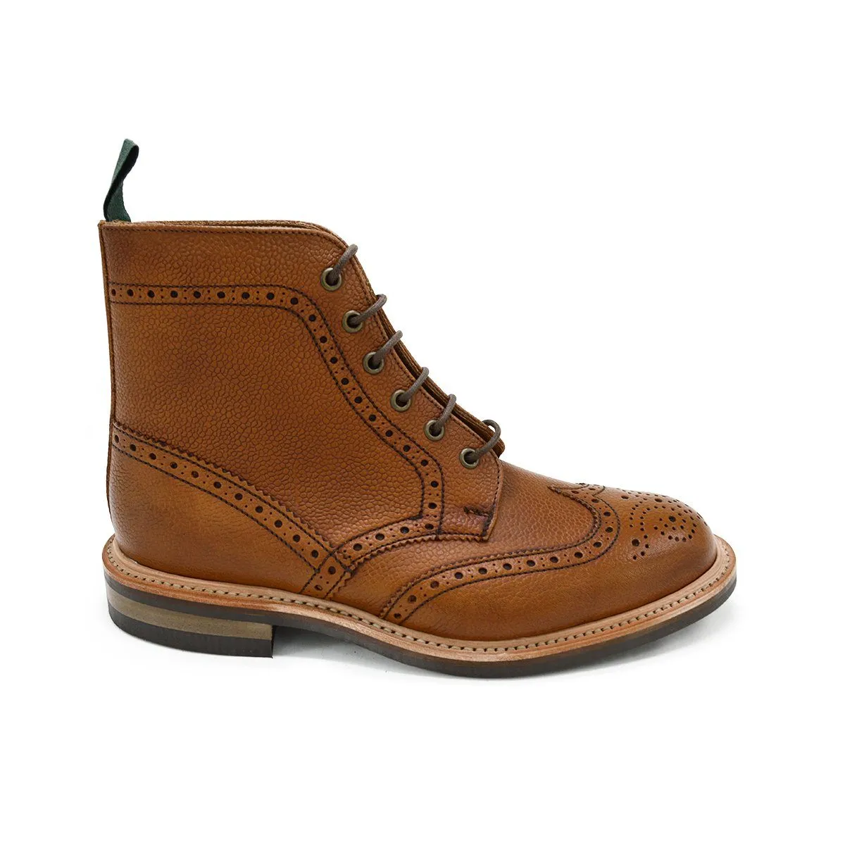 NPS HEATH Brogue Boots -Acorn Grain with Itshide Sole