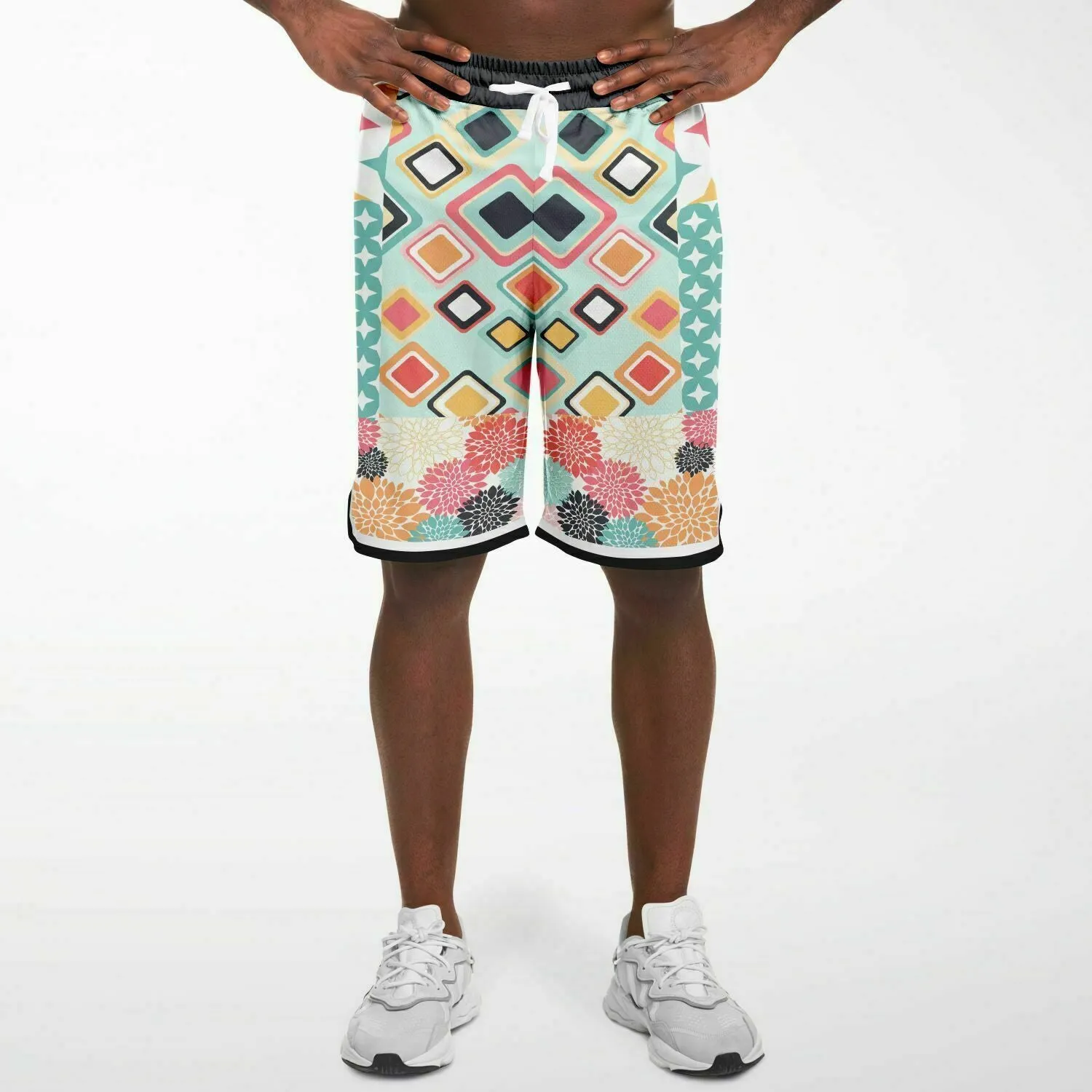 Old Miami Yellow Patchwork Basketball Shorts