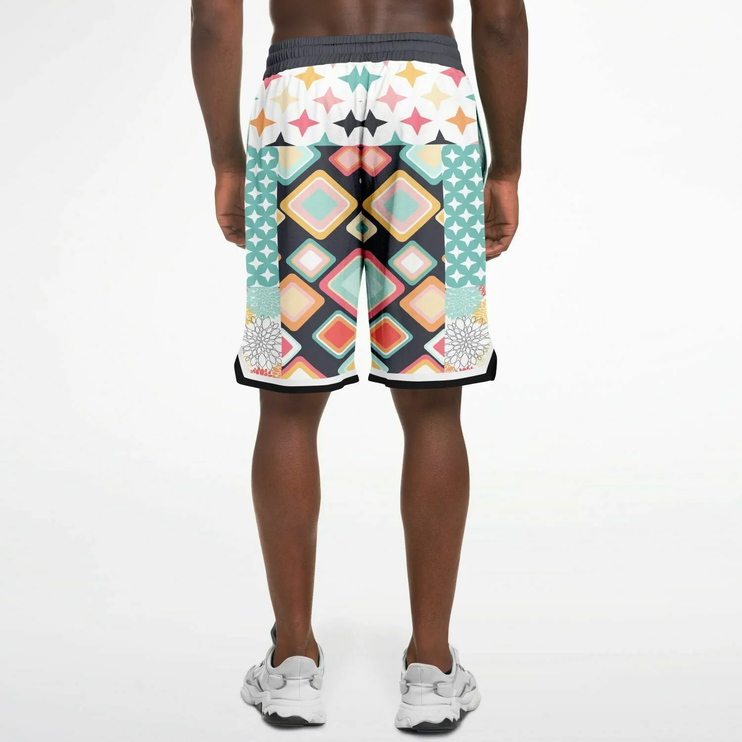 Old Miami Yellow Patchwork Basketball Shorts