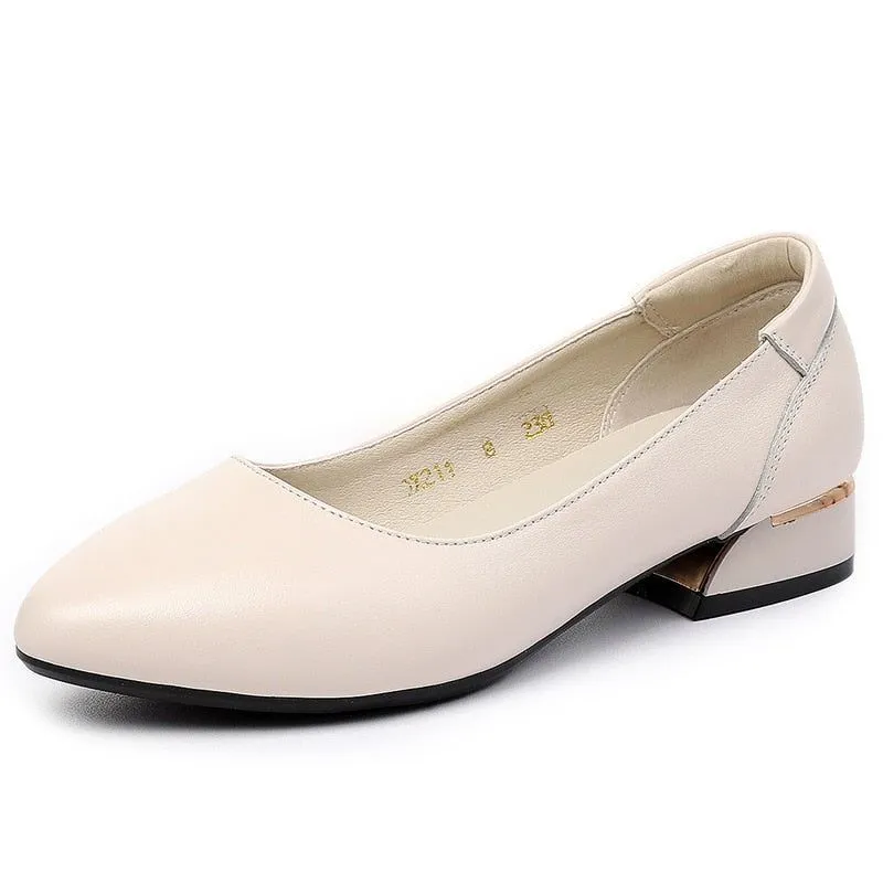 QM207 Women's Casual Shoes - Soft Pumps with Low Heels