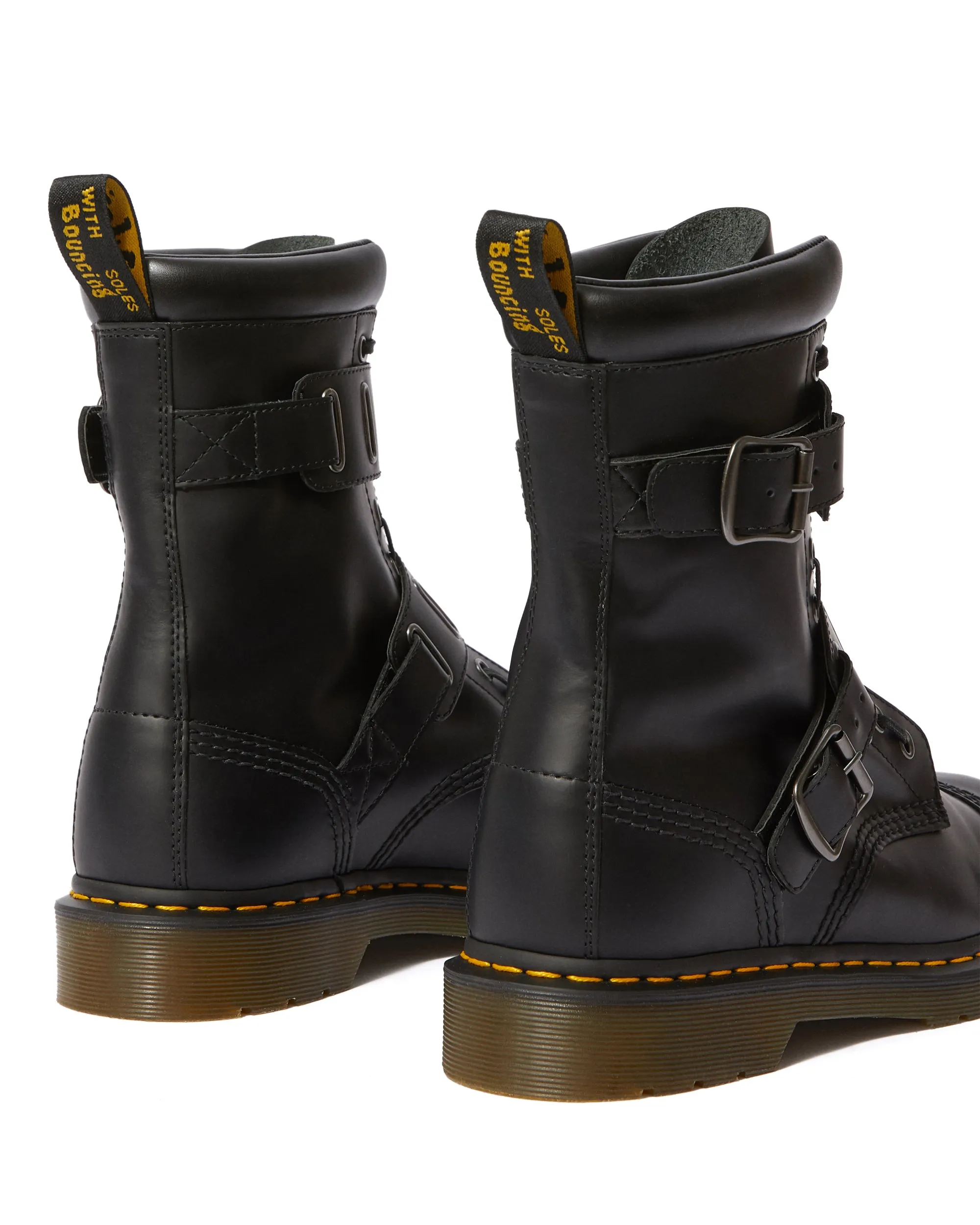 QUYNN BLACK ROLLED SMOOTH BOOT