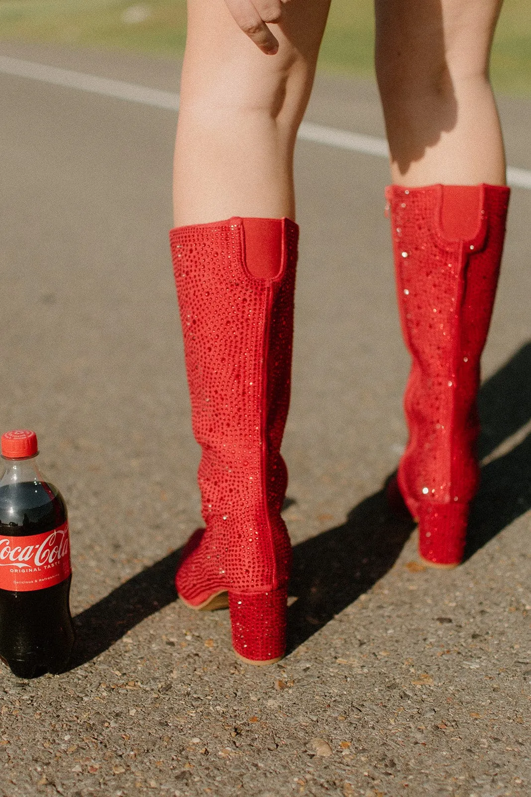 Red Rhinestone Boots