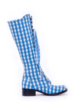 Sweet Pea Boots - Placid Blue Gingham