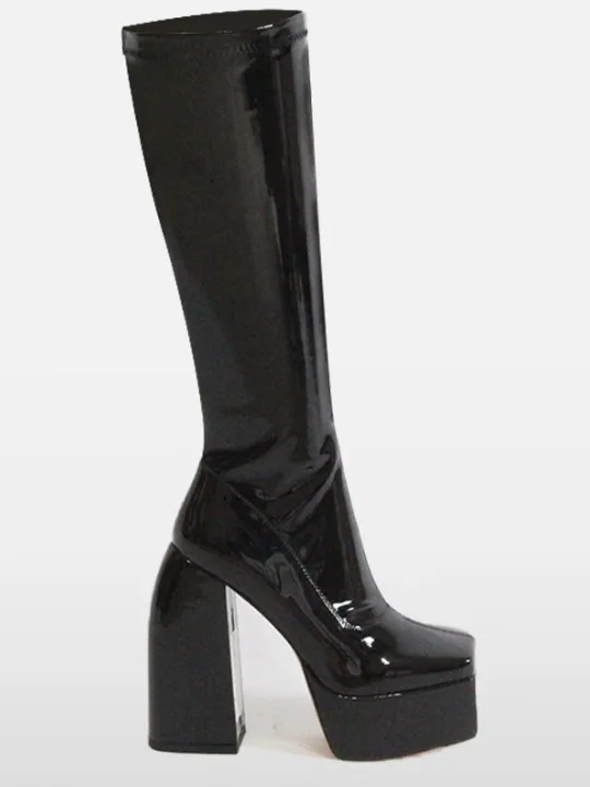 Thick Platform High Heel Knee Boots