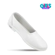 Walkaroo Girls School Shoe - WV593 White