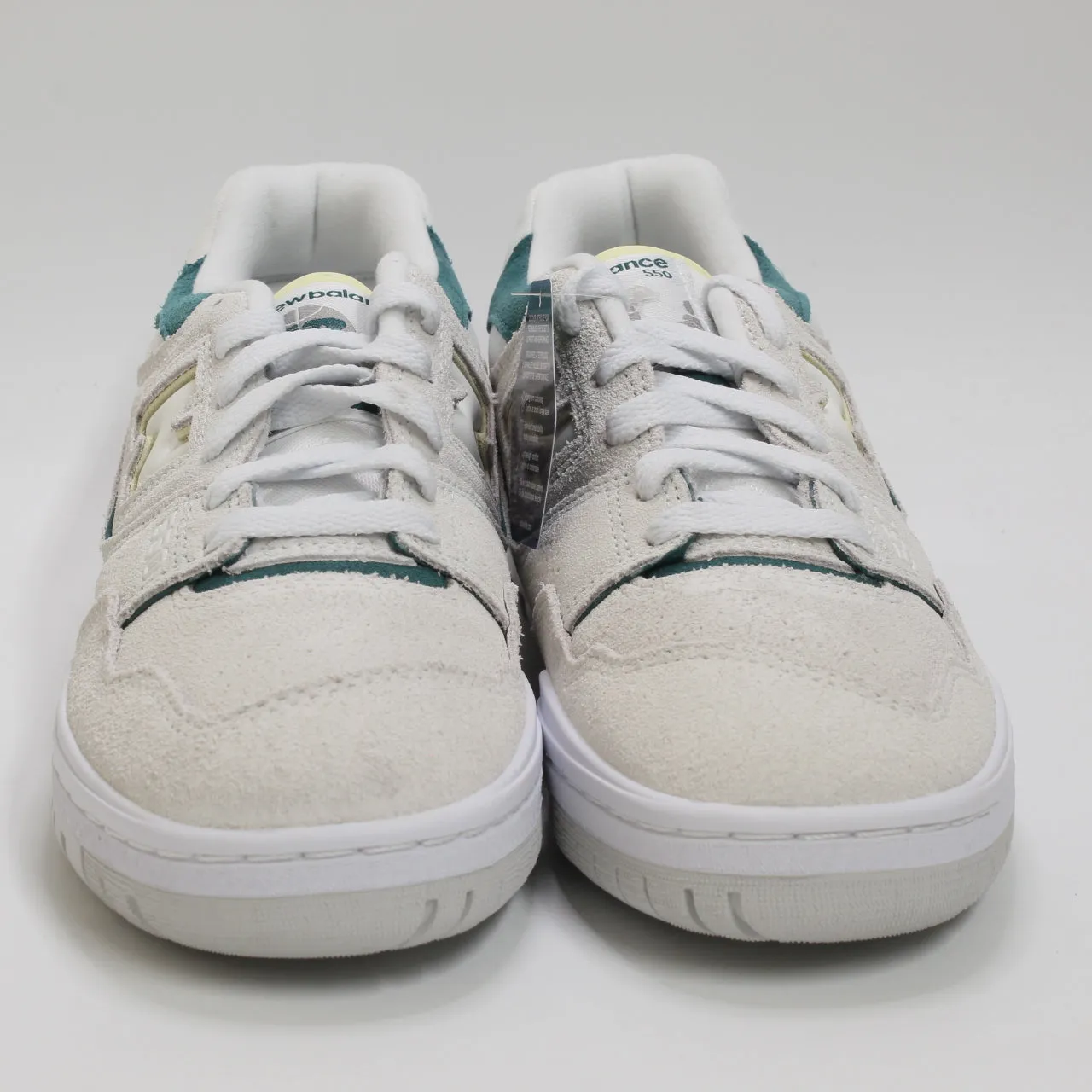 Womens New Balance BB550 Sea Salt Lime Grey White Green Trainers